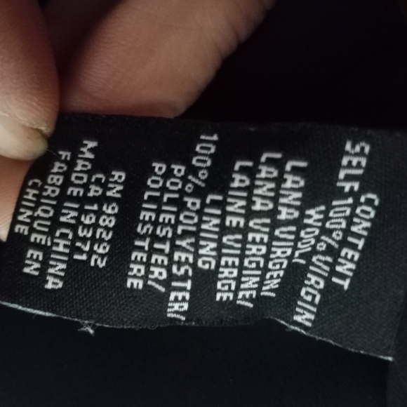 NWOT TIBI Black Wool Dress with Cap Sleeves - Picture 4 of 6